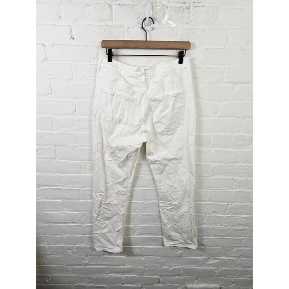 Agolde Women's Denim Nico High Rise Button Fly Straight Pant White Size 30 - Picture 2 of 5